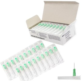 Agulha Hipodérmica Descartável 30 X 0,80 Mm (Verde) 21G X 1 - 1/4 - 100 Unid - BD